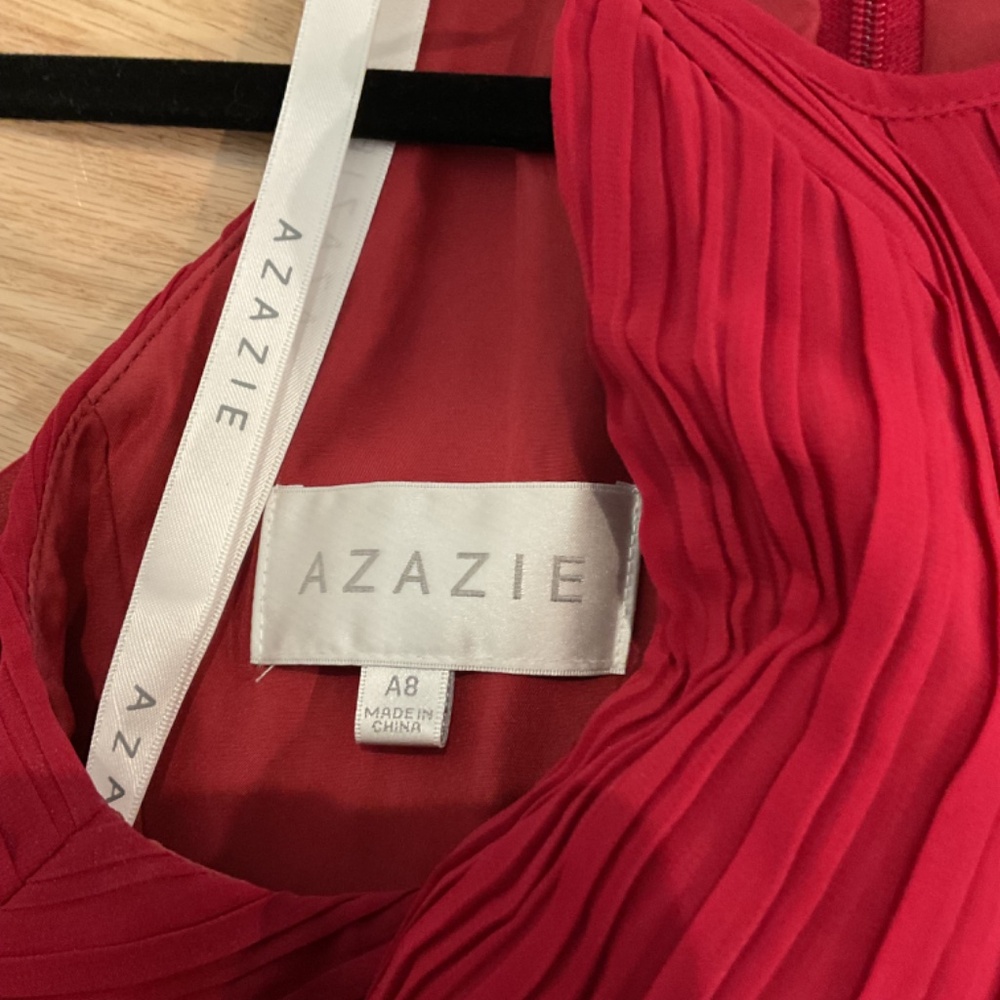 Azazie Red Bridesmaid Dress Size A8 - Picture 9 of 13